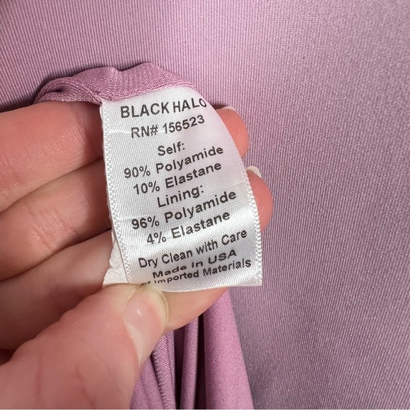 Black Halo Eve One Shoulder Gown Ruffle Mauve Blush Formal Bridesmaid Prom 6 - Picture 8 of 10